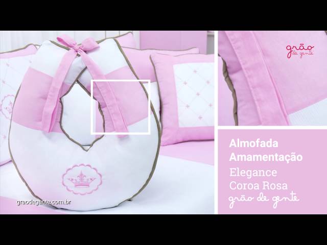 Almofada para Amamentação Elegance Coroa Rosa | Ref: 59144