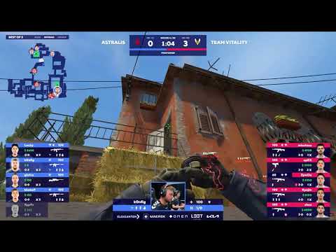 K0nfig with an insane 4k to get Astralis an opening | Astralis Vs Vitality
