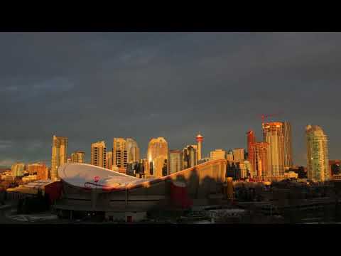 Sunrise on the Saddledome