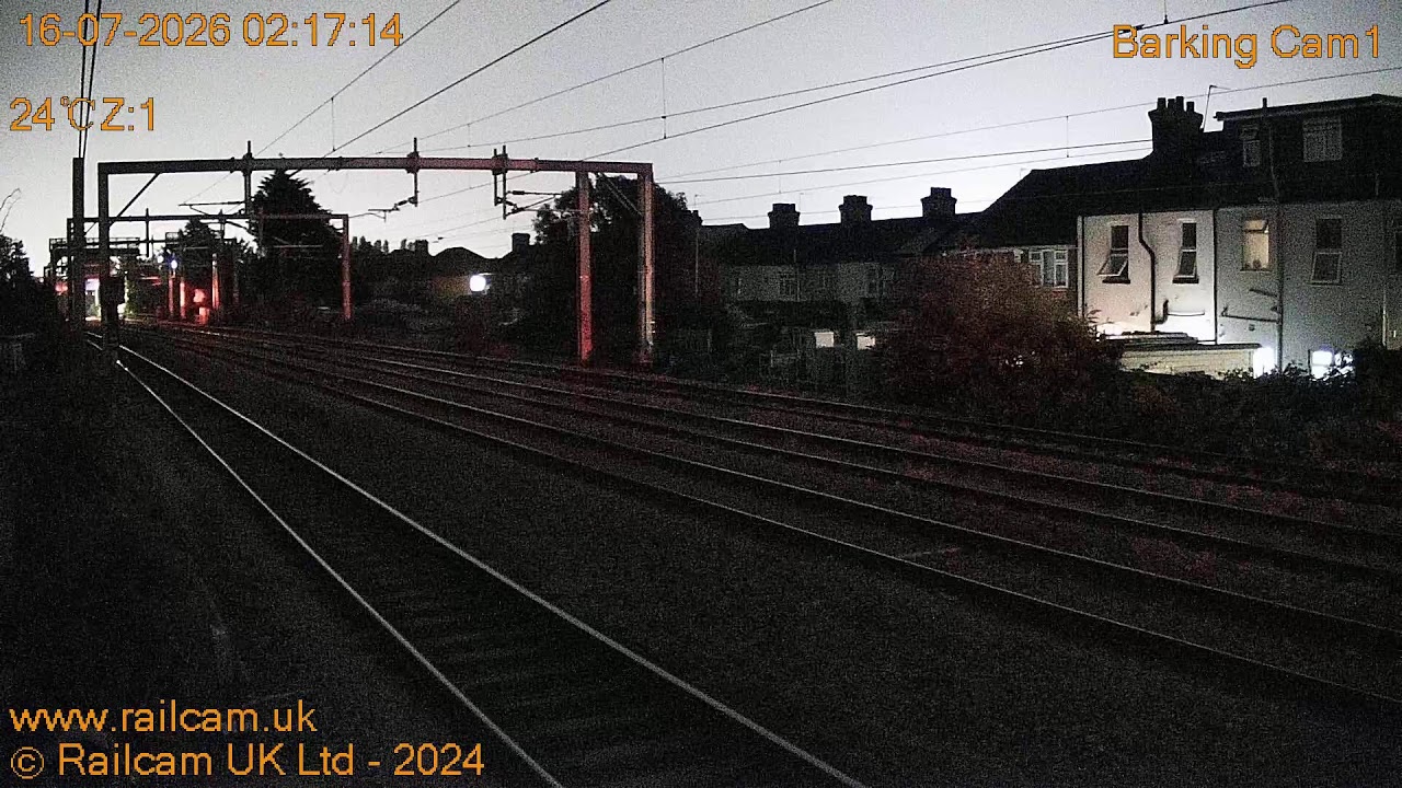 Live webcam view of Tilbury Loop Line near Barking