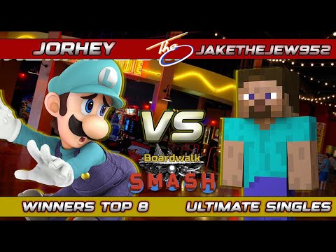 Boardwalk Smash #91 Winners Top 8 - Jorhey (Luigi) Vs. Jake (Steve) Smash Ultimate SSBU