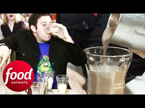 Can Adam Beat The Brain Freeze In This Colossal Milkshake Challenge? | Man v. Food
