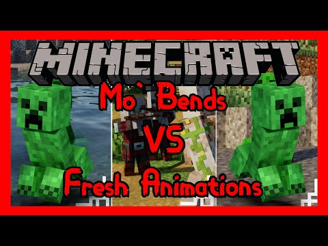 Mo' Bends VS Fresh Animations Minecraft Mod Comparison!