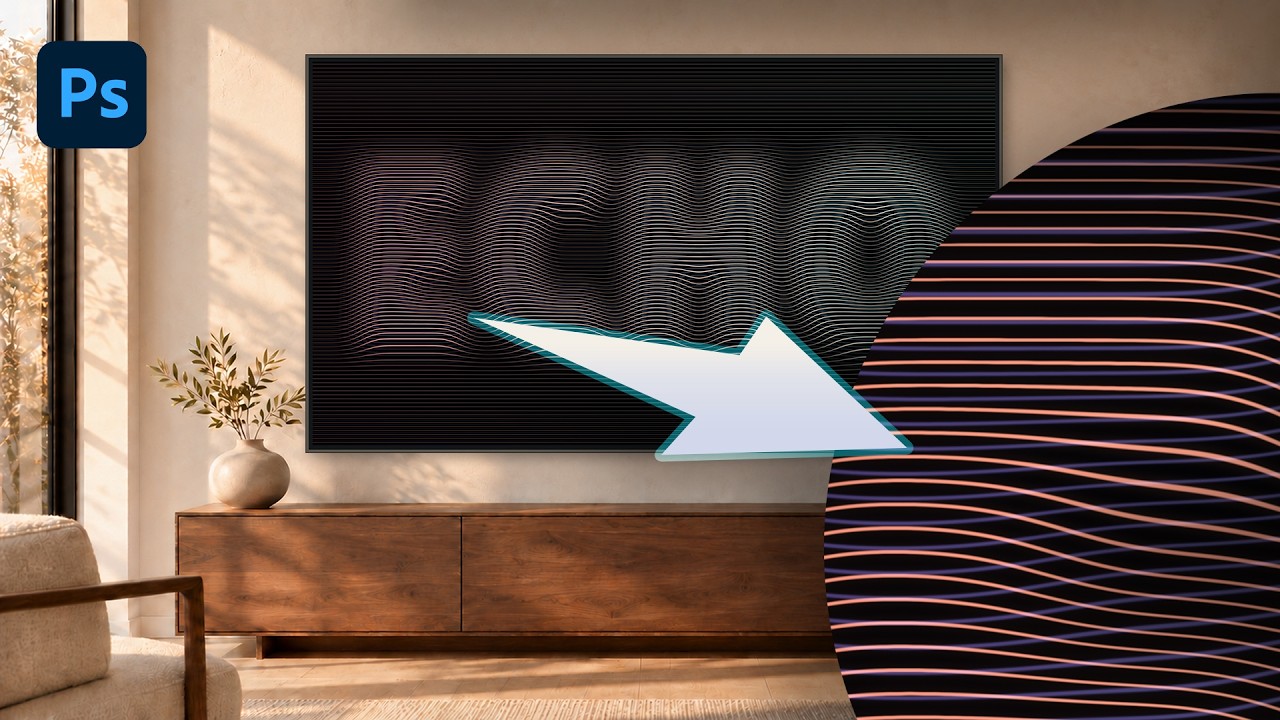 Photoshop Optical Illusion Text Effect: Lines to Depth