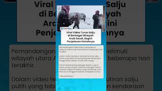 VIRAL PENAMPAKAN SALJU DI ARAB SAUDI, Riyadh & Tabuk Diselimuti Es Putih Tebal, Begini Penjelasannya