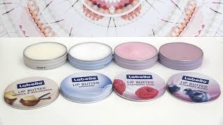 4er Set Labello Lip Butter - Blueberry Blush, Vanilla & Macadamia, Original, Rasberry Rosé