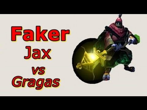 LOL Pro - Faker Jax vs Gragas - Korea SoloQ - Highlights