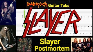 Postmortem - Slayer - Guitar + Bass TABS Lesson