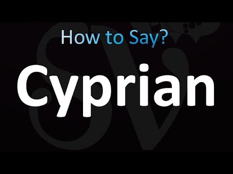 How to Pronounce Cyprian (correctly!)