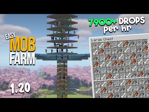 MEGA Mob Farm | 7900+ Drops per Hour | Minecraft Tutorial