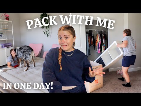 I Move Tomorrow & I haven't Started Packing...PACK WITH ME IN ONE DAY!