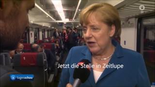 Merkels merkwürdiger Augenaufschlag im Gotthard-Tunnel 2016