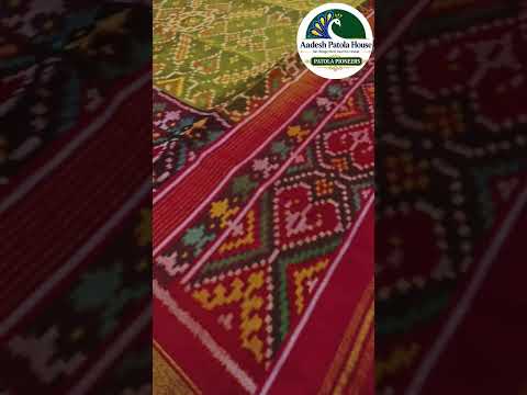 Red Selari Border Mustard Manekchowk Motifs Single Ikat Patola Saree 6 Ply Silk