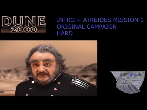 Dune 2000 Original Campaign - Intro + Atreides Mission 1 (Hard)