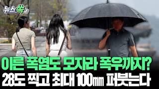 여름아, 아직 너 차례 아닌데?…'최고28도' 섣부른 여름 이대로 괜찮은가｜내일 제주·경남·전남 최대 100mm 비도 쏟아져 [뉴스쏙] / 연합뉴스TV(YonhapnewsTV)