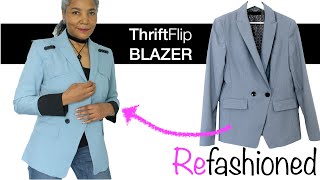 Thrift Flip - Your Old Blazer into a Stylish Jacket with This DIY Transformation