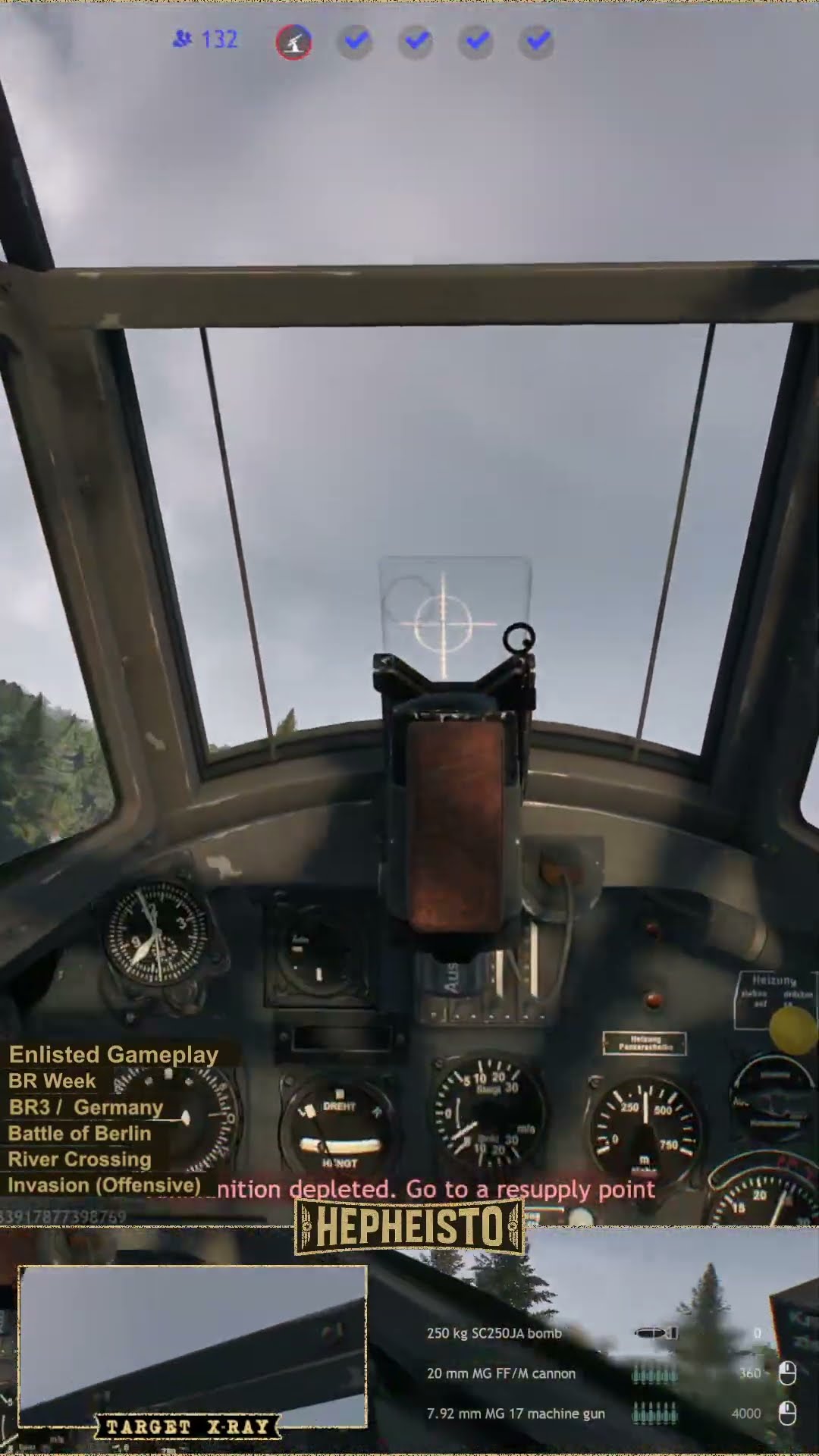 Pilot eliminates Tank KV-2 with 250kg SC250JA bomb