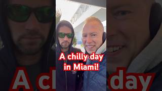 It’s 41 degrees in Miami as we wait to get inside for Norwegian Aqua! #cruise