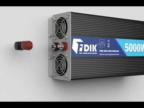 Инвертор FDIK 5000 Вт 12В 220В с чистой синусоидой и ЖК-дисплеем - фото 1 - id-p2793545500