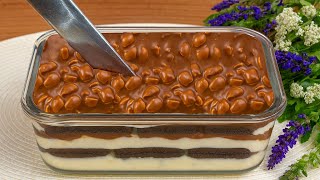 Quick homemade dessert with no baking required. No flour and no gelatin!