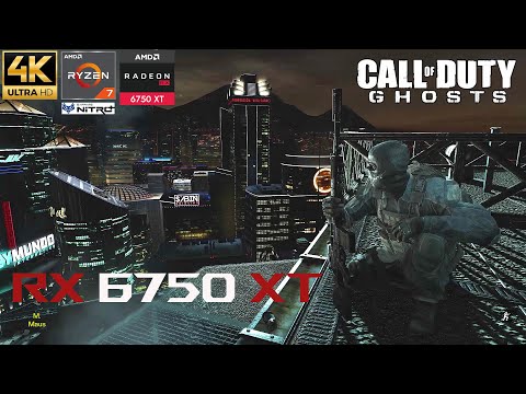 Call of Duty COD Ghosts Federation Day Mission in Caracas at Night is Beautiful Radeon RX 6750 XT 4K