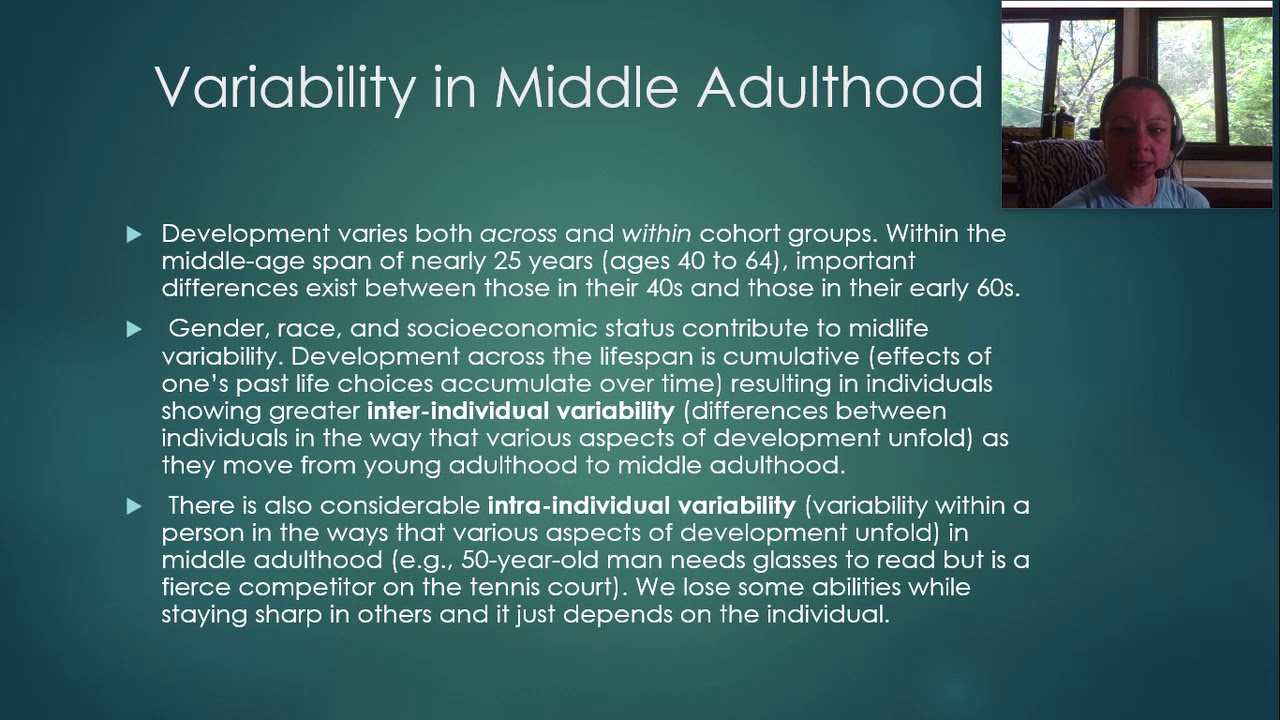 Human Growth and Development: Middle Adulthood