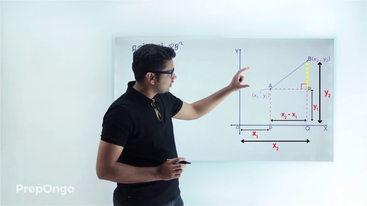 Coordinate Geometry | Distance Formula Derivation | Find distance between two points