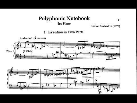 Rodion Shchedrin - Polyphonic Notebook (inventions, canons, prolations, fugues, etc.)