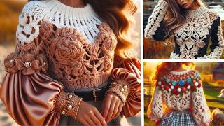Amazing Top Crochet Sweaters 😍 (Design Ideas)  #crochet #knitted #Sweater #fashion