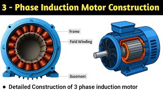3 phase induction motor | construction of 3 phase induction motor | slipring rotor | squirrel cage