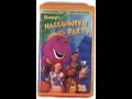 Opening Closing To Barney S Halloween Party 1998 VHS