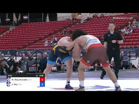 97 kg Final   Michael Macchiavello, Wolfpack Wrestling Club TMWC vs Josef Rau, Wildcat Wrestling C