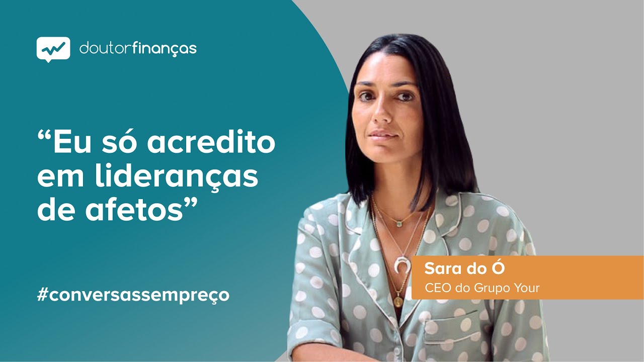 Imagem de um smartphone onde se vê o programa Conversas sem Preço com a entrevista a Sara do Ó, CEO do Grupo Your