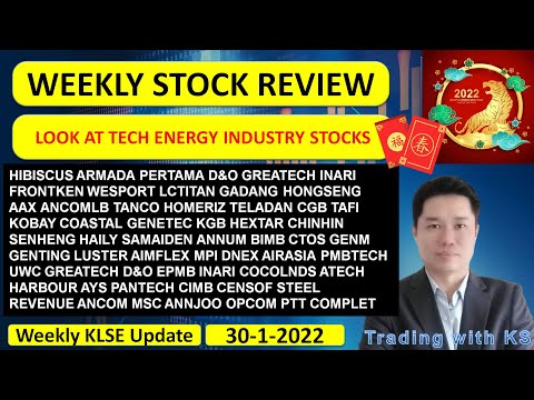 Weekly KLSE BURSA Update - 30-1-2022 - WEEKLY STOCK REVIEW 💥LLOOK AT TECH ENERGY INDUSTRY STOCKS