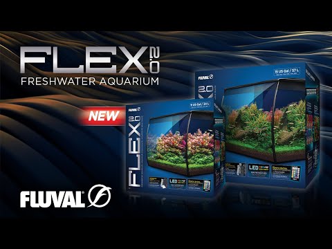 Slide 11 - Fluval Flex 2.0 Black 57L Aquarium Kit  (video)