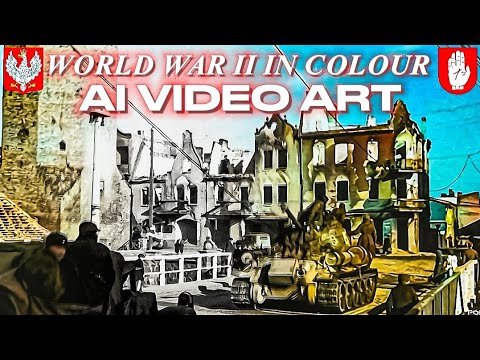 WORLD War 2 in Colour | Old Photos AI Renovation | Brodnica city POLAND'S