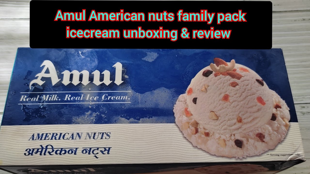 Amul icecream/Amul American nuts family pack icecream unboxing & review