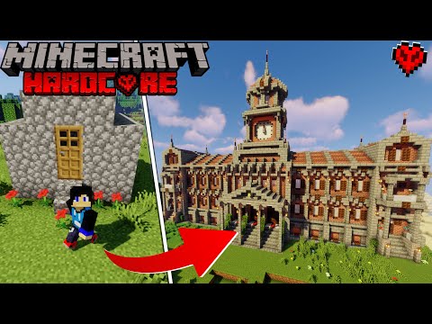 I Spent 24 Hours for Building Ultimate TOWNHALL in Minecraft Hardcore (Hindi)