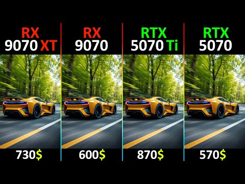 RX 9070 XT vs RX 9070 vs RTX 5070 Ti vs RTX 5070 TEST IN 12 GAMES | R7-9800X3D