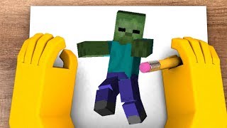 ICH MALE EINEN ZOMBIE IN MINECRAFT!