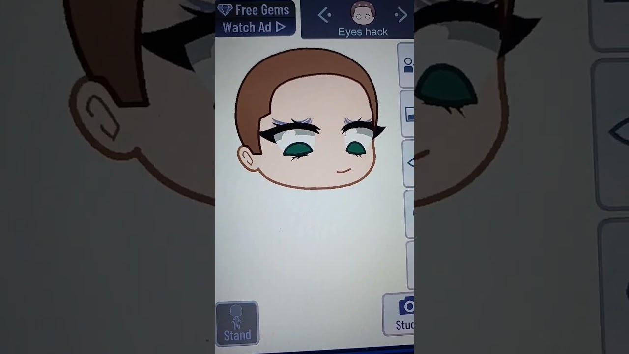 New hack (Eyes down) *no idea*🗿(NOT MINE) creds!:@PixiaSJ2 #gachaclub #hack #new #simple