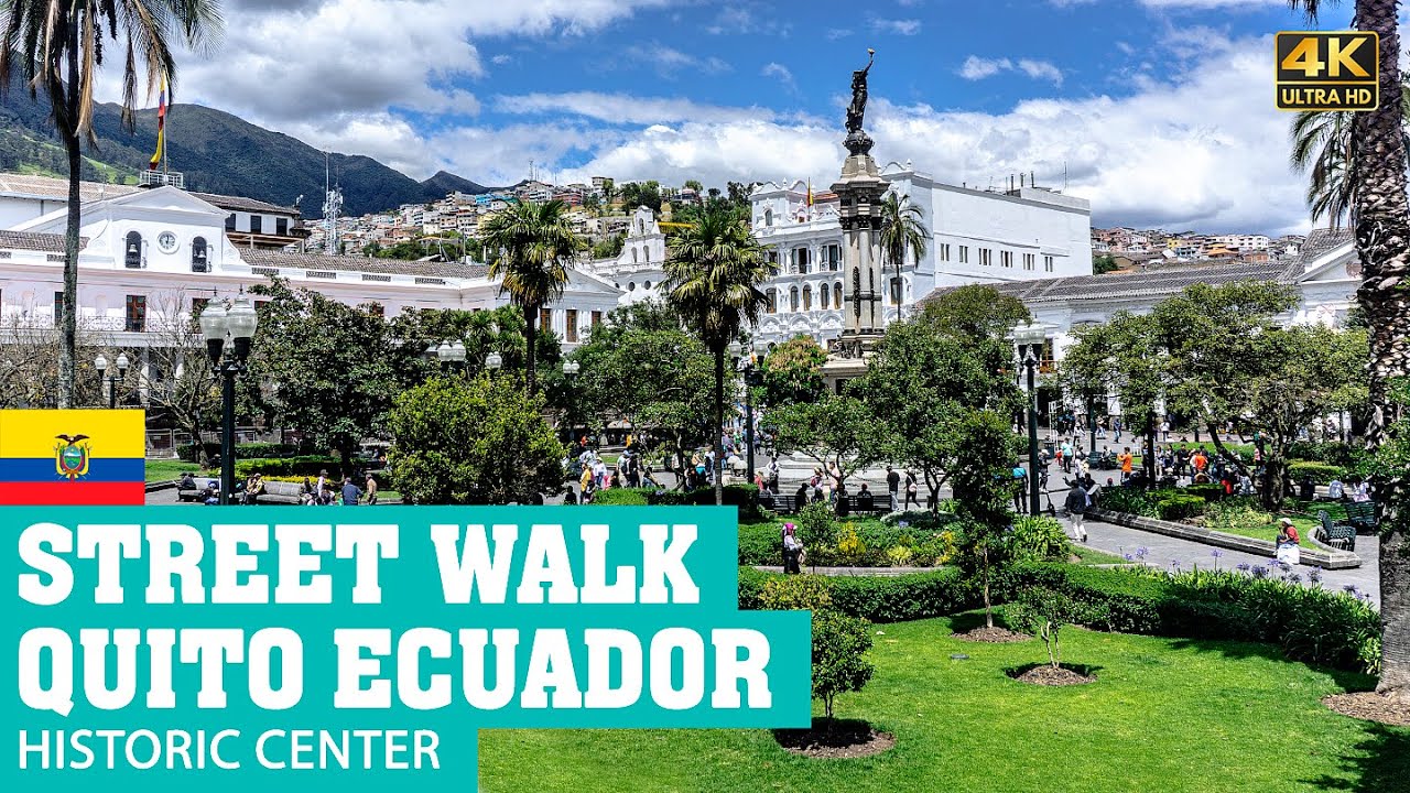 Immersive street-level walking tour through Quito La Mariscal, Ecuador, showcasing authentic urban landscapes, local architecture, and the vibrant atmosphere of the city's neighborhoods