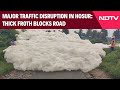 Tamil Nadu News Hosur Road Covered In Thick Froth After Reservoir Discharge In Tamil Nadu