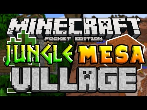 JUNGLE MESA VILLAGE!! Minecraft PE Seed (Pocket Edition) - Gameplay, Kingdom Kids Zone, Minecraft - EYstreem