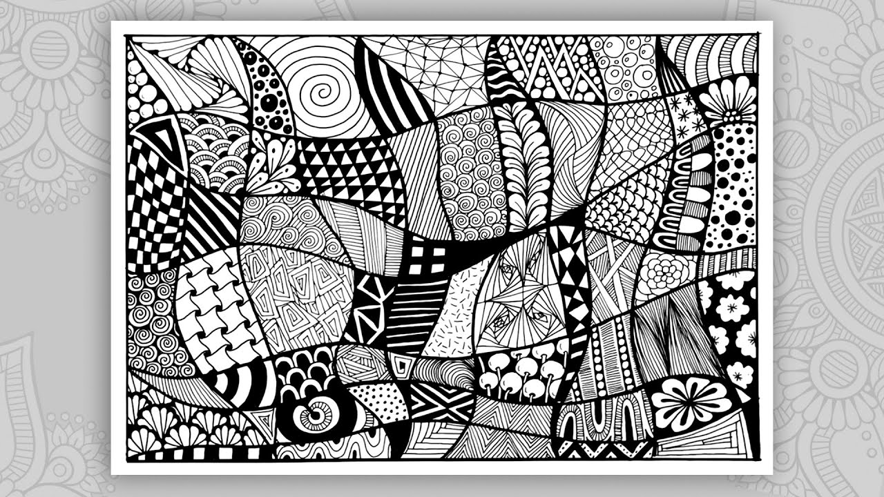Zentangle patterns for beginners || zentangle art step by step || zentangle inspired art