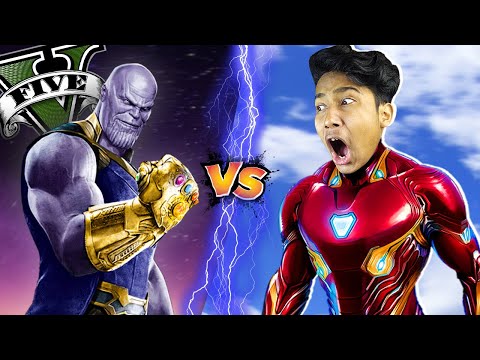 GTA V : THANOS VS IRON MAN EPIC BATTLE || GTA V Bangla GAMEPLAY || Narin The Gamer
