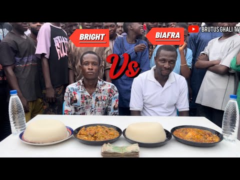 EATING COMPETITION FIRST PERSON TO FINISH OKRO SOUP AND FUFU WIN 100,000