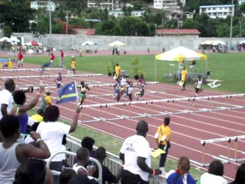 2011 CAC Age Group 60m Hurdles Girls 13-14 Heat 2
