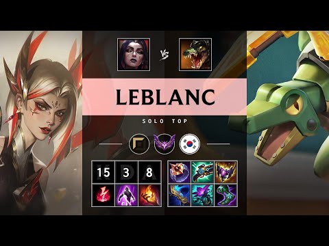 LeBlanc Top vs Renekton - KR Master Patch 25.08