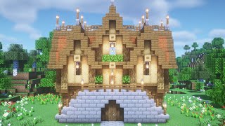 【マインクラフト】３種の木を使ったファンタジーハウスの作り方【Minecraft】How to Build a Fantasy House【マイクラ建築】